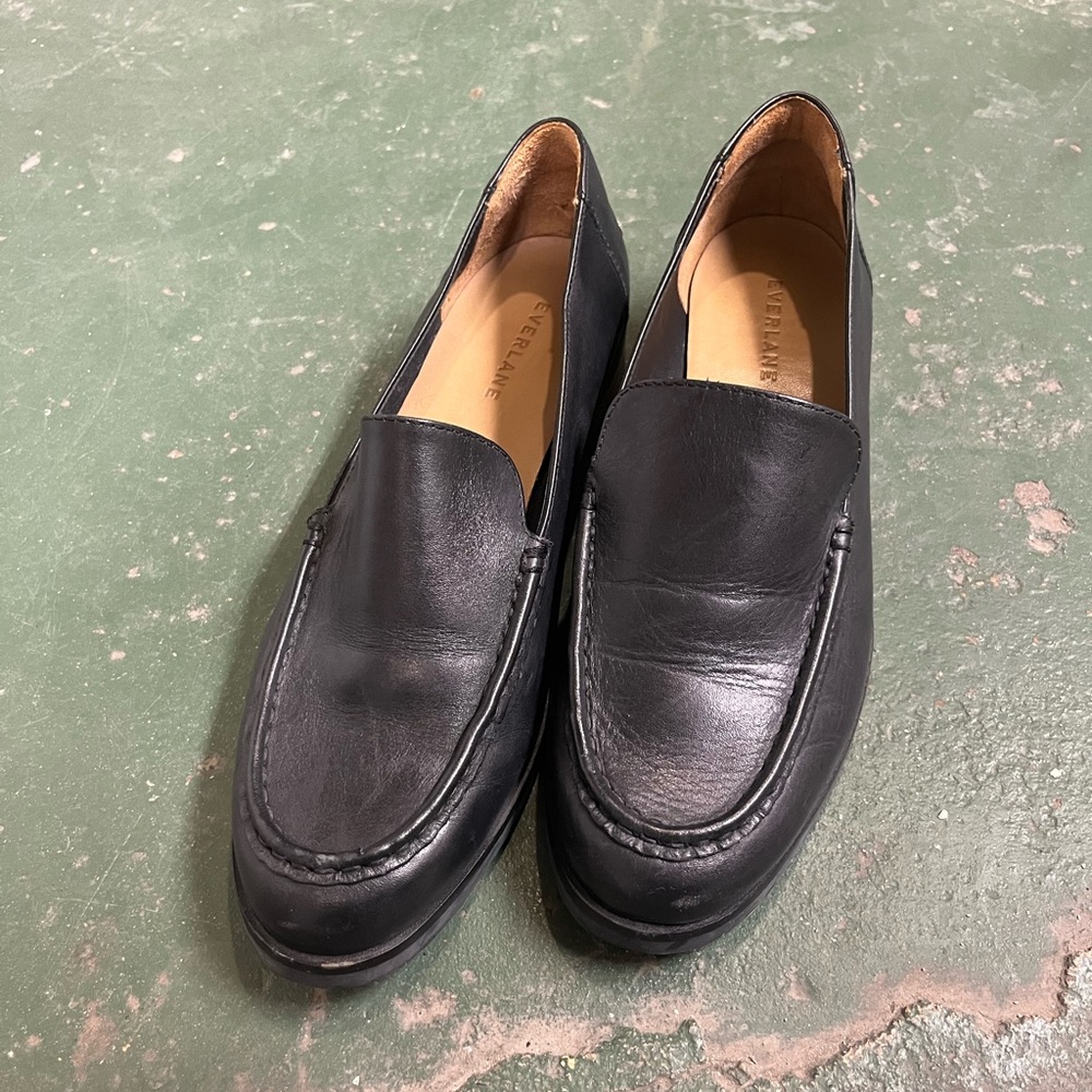 Everlane Black Leather Loafers